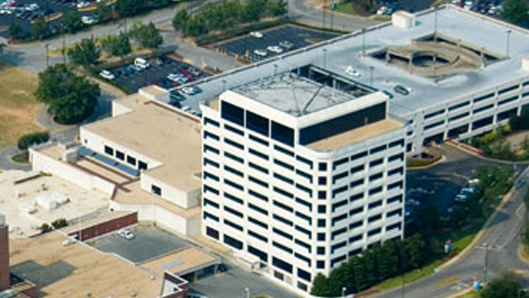 Projects: Aerial Photo of DCH Medical Tower in Tuscaloosa, AL