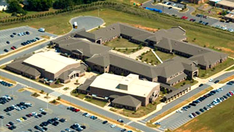 Projects: Aerial photo of high school campus
