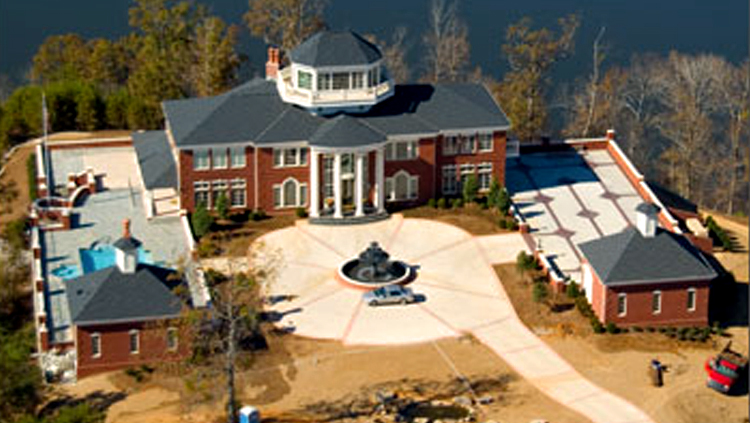 Projects: Aerial view of large home